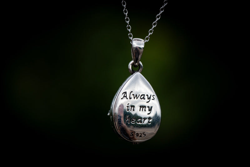 tree of life cremation pendant always in heart message 3