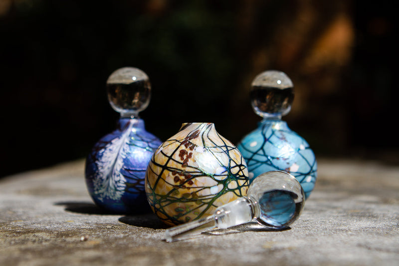 Fancy Glass Keepsake Urns for Cremation Ash